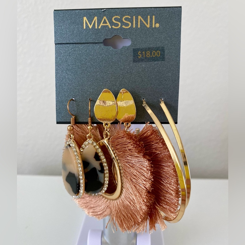 Massini 3 pair earrings Boho Style